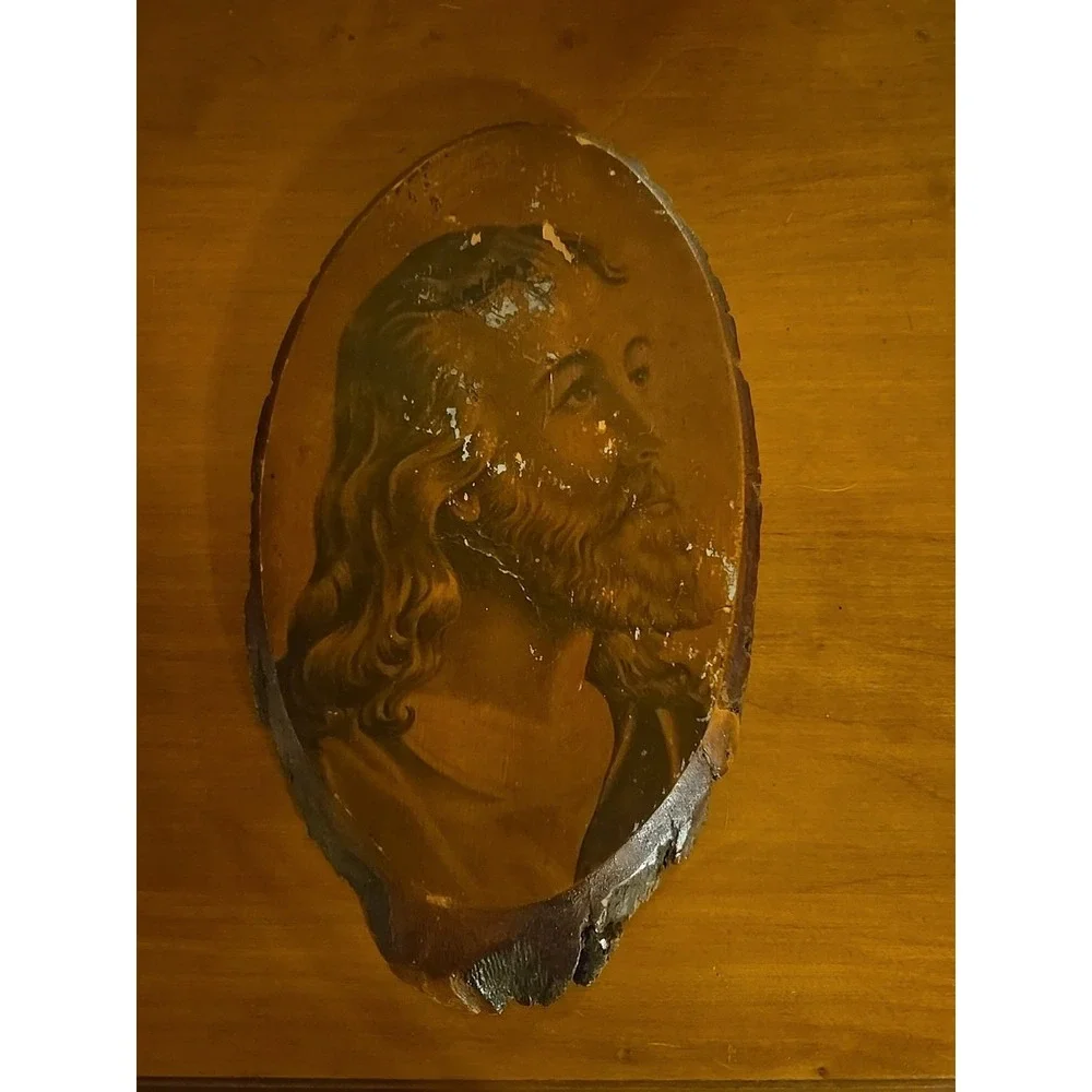 Vintage‎ wood slice art piece